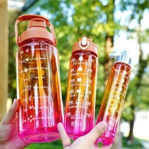 Gradient Plastic 3-IN-1 Water Bottle Set