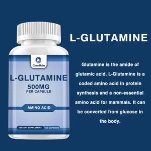 L-Glutamine 500mg for Gut Health-120 Capsules